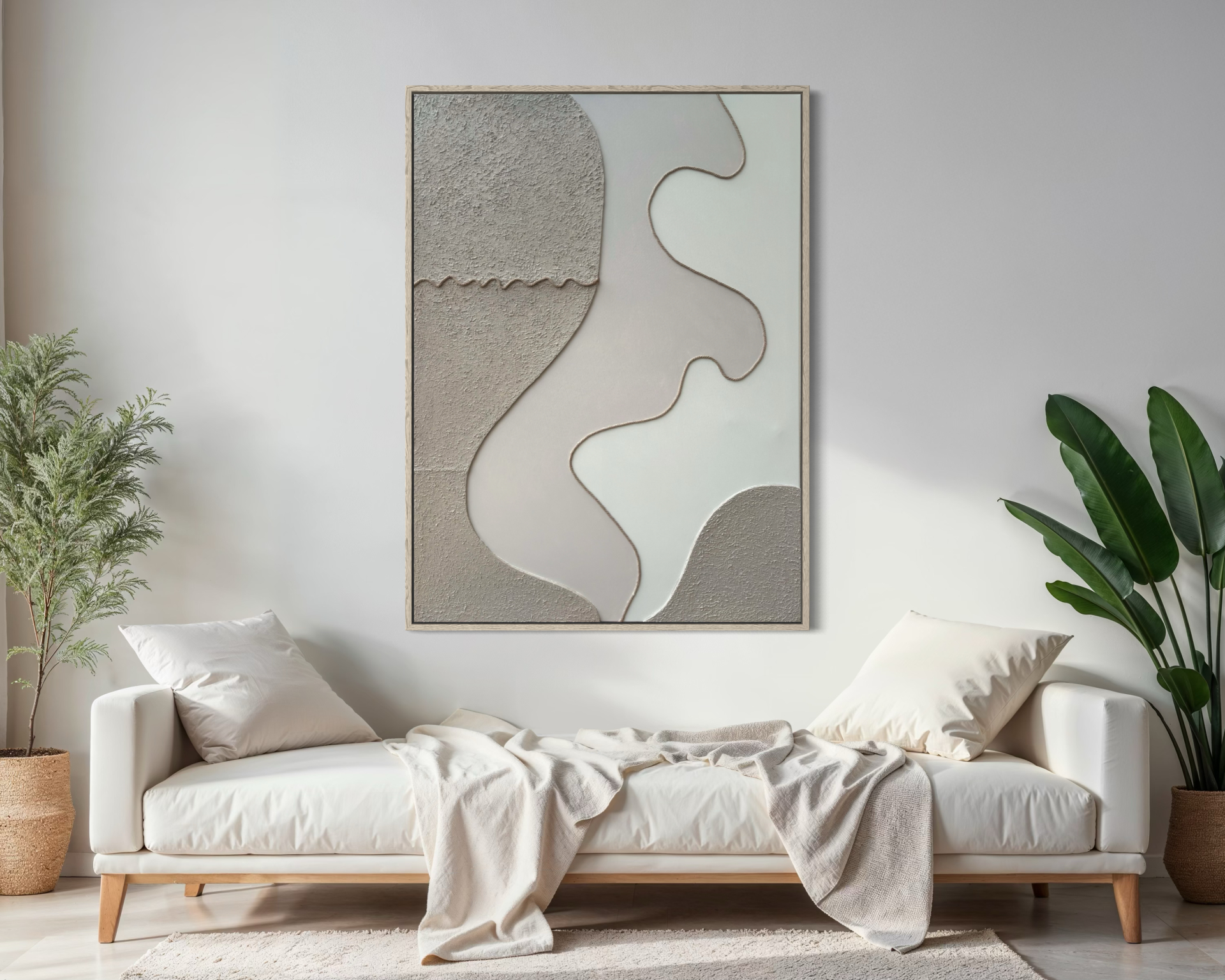 Homok, 100x140 cm, modern, minimalista festmény, Art From Soul - Fehérvári Adrienn 02